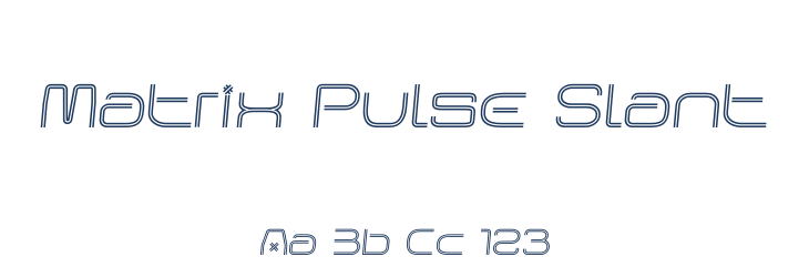Matrix Pulse Slant Font Preview