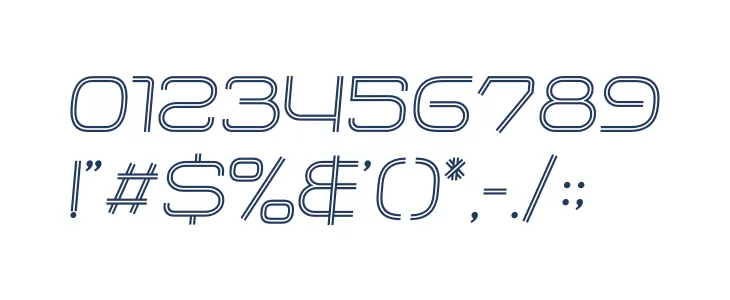 Matrix Pulse Slant Font OTHER CHARS