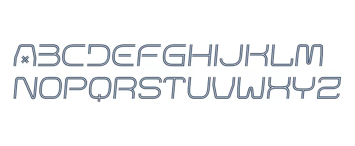 Matrix Pulse Slant Font UPPERCASE