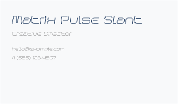 Matrix Pulse Slant Business Card