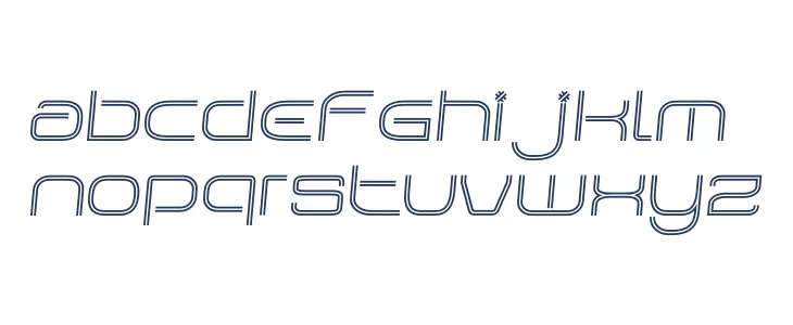 Matrix Pulse Slant Font LOWERCASE