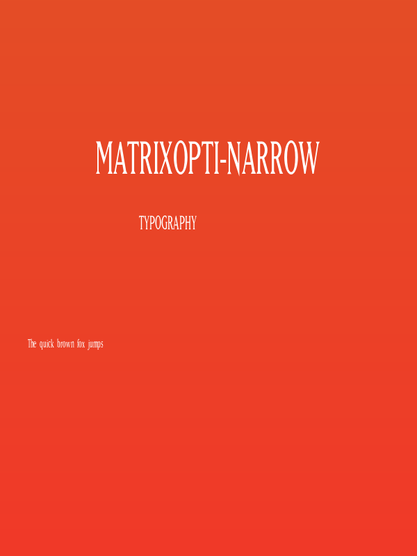 MatrixOpti-Narrow Poster