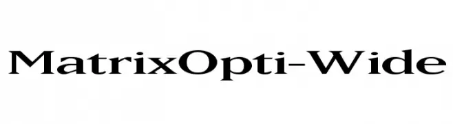 MatrixOpti-Wide  Fuentes Gratis Descargar