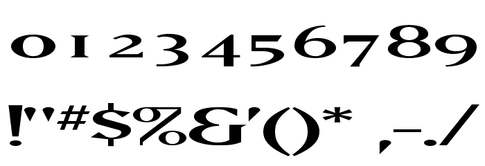 MatrixOpti-Wide Font OTHER CHARS