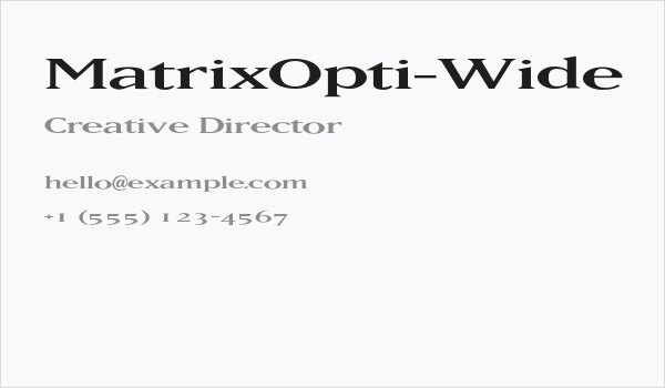 MatrixOpti-Wide Business Card