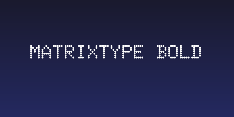 MatrixType Bold Social Header