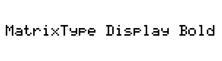 MatrixType Display Bold  フリーフォントのダウンロード