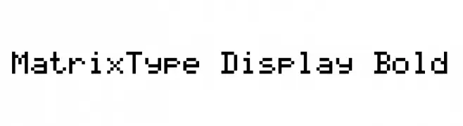 MatrixType Display Bold  font caratteri gratis