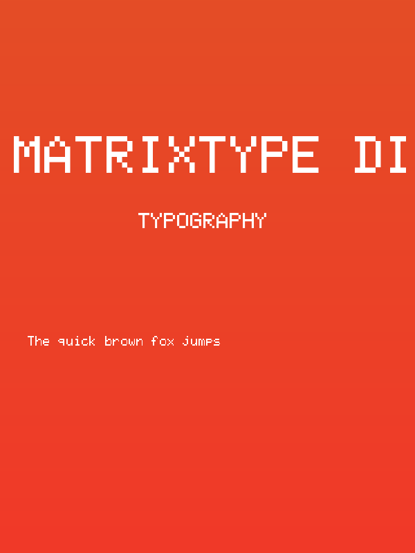 MatrixType Display Bold Poster