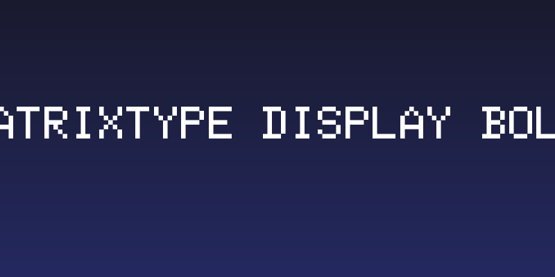 MatrixType Display Bold Social Header