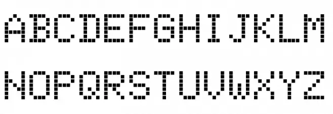 MatrixType Display Caratteri MAIUSCOLE