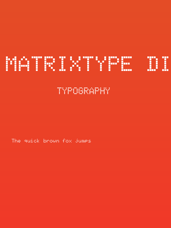 MatrixType Display Poster