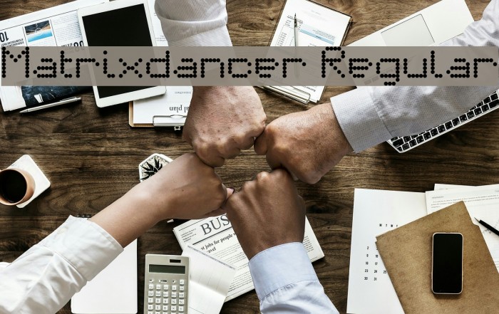 Matrixdancer Regular Font examples