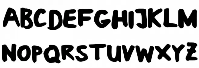 Mat's Fat Handwriting फ़ॉन्ट अपरकेस