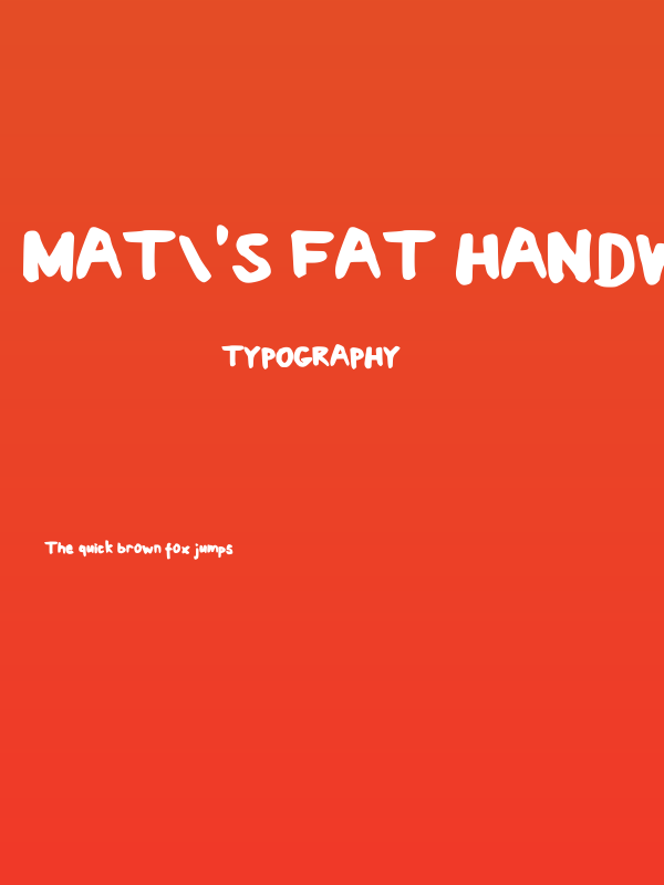 Mat's Fat Handwriting Poster