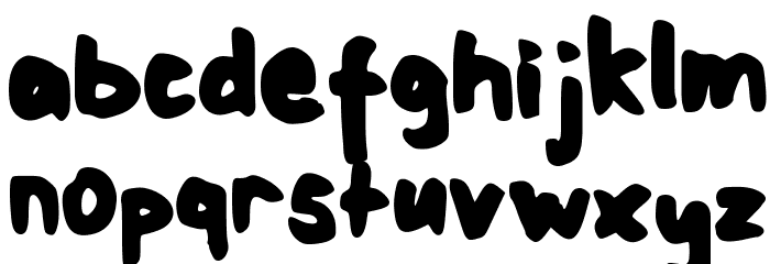 Mat's Fat Handwriting Font LOWERCASE
