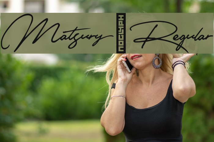 Matsury-Regular Font examples
