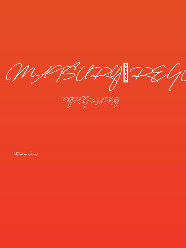 Matsury-Regular Poster