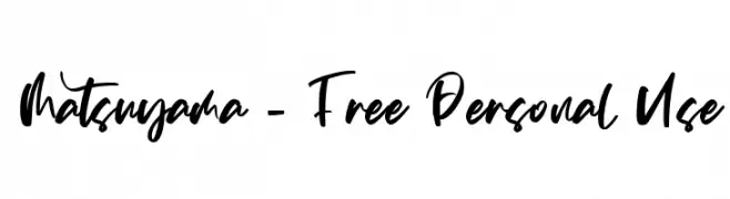 Matsuyama - Free Personal Use  Descarca Fonturi Gratis
