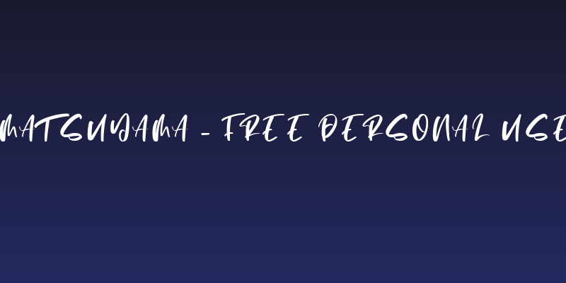 Matsuyama - Free Personal Use Social Header