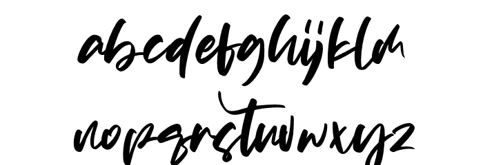 Matsuyama Font LOWERCASE
