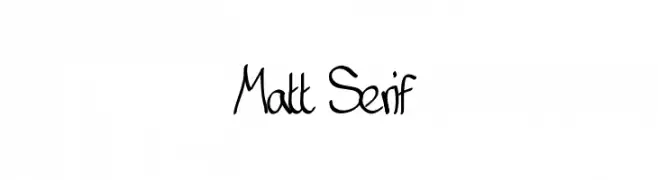 Matt Serif  Descarca Fonturi Gratis