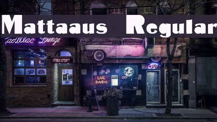 Mattaaus Regular Font examples