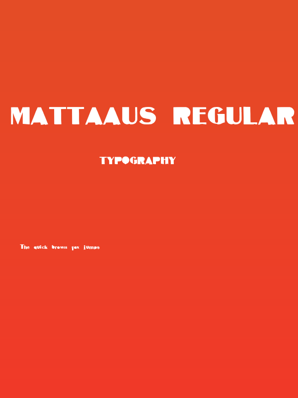Mattaaus Regular Poster