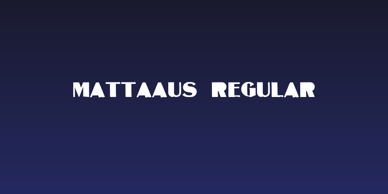 Mattaaus Regular Social Header