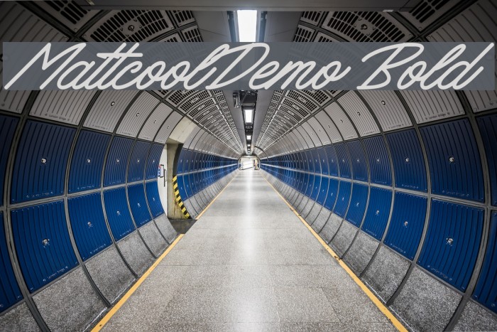 MattcoolDemo Bold Font examples