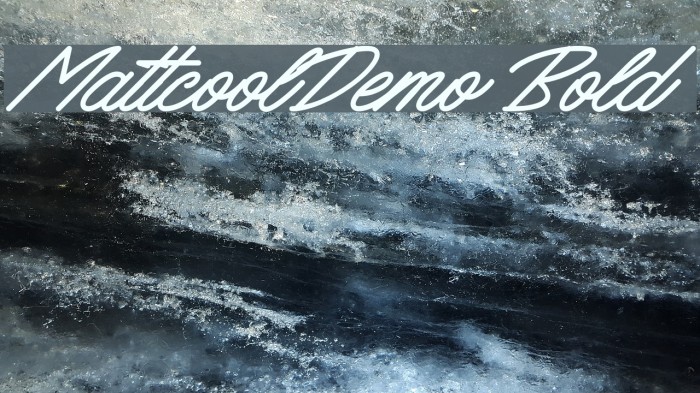 MattcoolDemo Bold Font examples