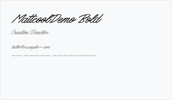 MattcoolDemo Bold Business Card