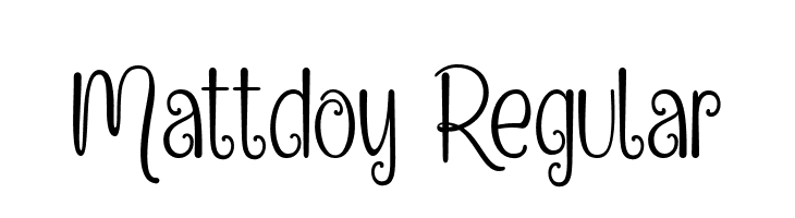 Mattdoy Regular  font caratteri gratis