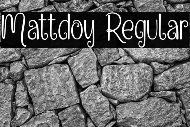 Mattdoy Regular Font examples