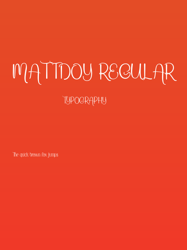 Mattdoy Regular Poster