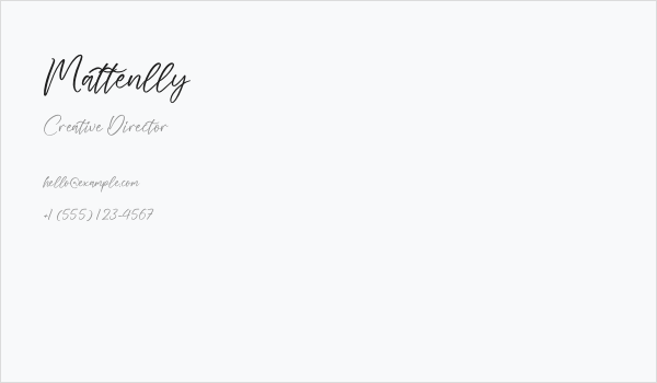 Mattenlly Business Card