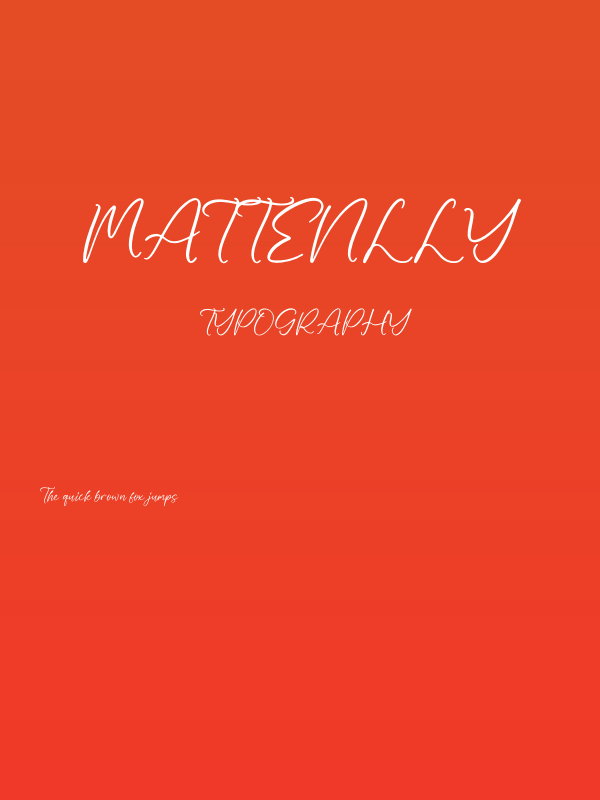 Mattenlly Poster