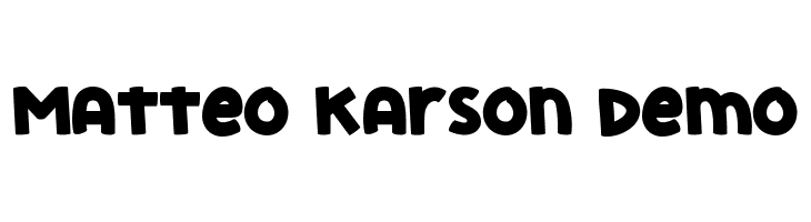 Matteo Karson Demo  フリーフォントのダウンロード