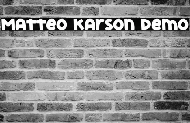 Matteo Karson Demo Font examples