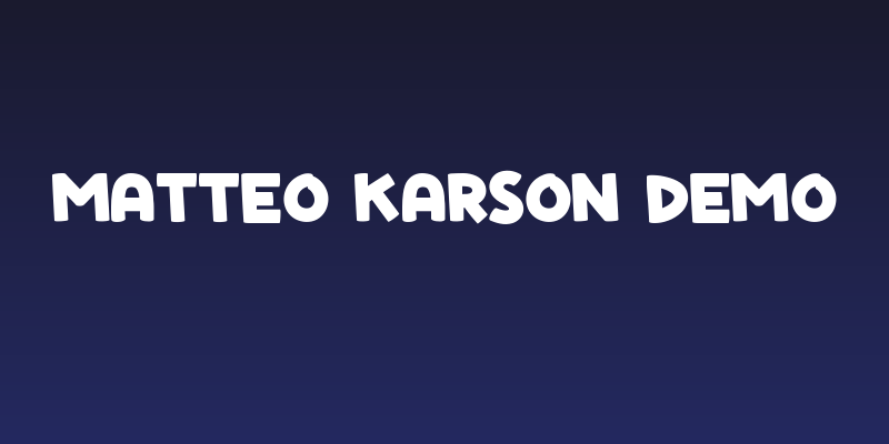 Matteo Karson Demo Social Header