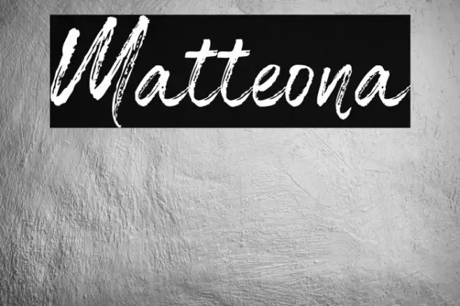 Matteona Font examples