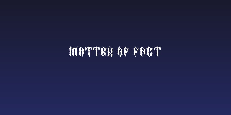 Matter Of Fact Social Header