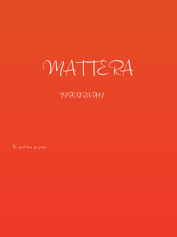 Mattera Poster