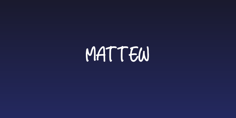 Mattew Social Header
