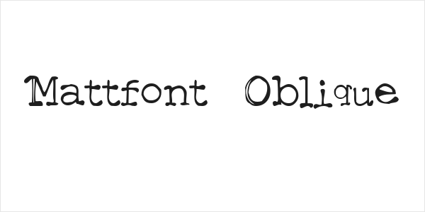 Mattfont  Oblique Logo