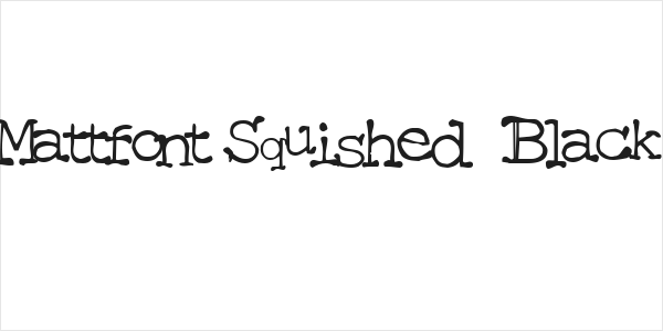 Mattfont Squished  Black Logo