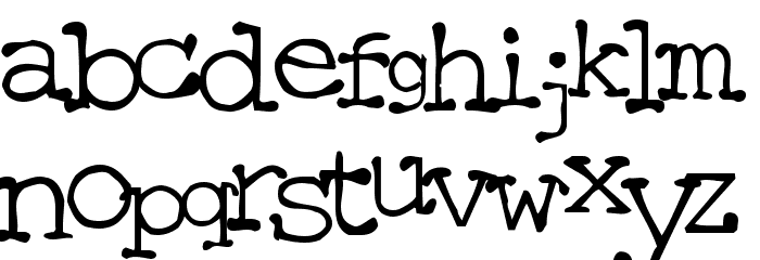 Mattfont Squished Black Font LOWERCASE