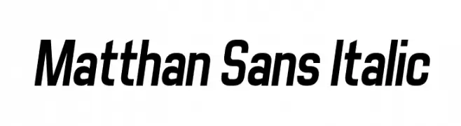 Matthan Sans Italic  Fuentes Gratis Descargar