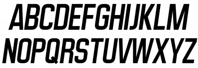 Matthan Sans Italic Schriftart Groß
