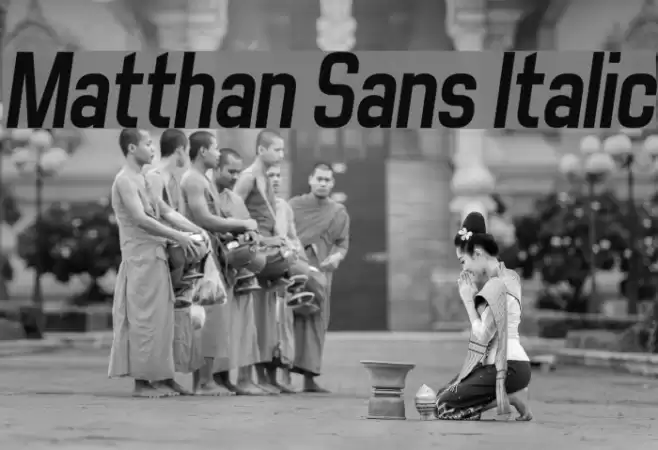 Matthan Sans Italic Font examples